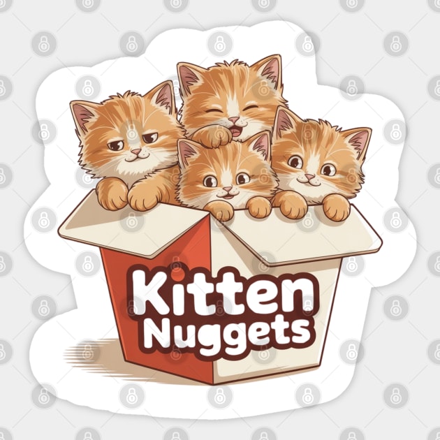 kitten-nuggets Sticker by Creatifly Graphic Tees